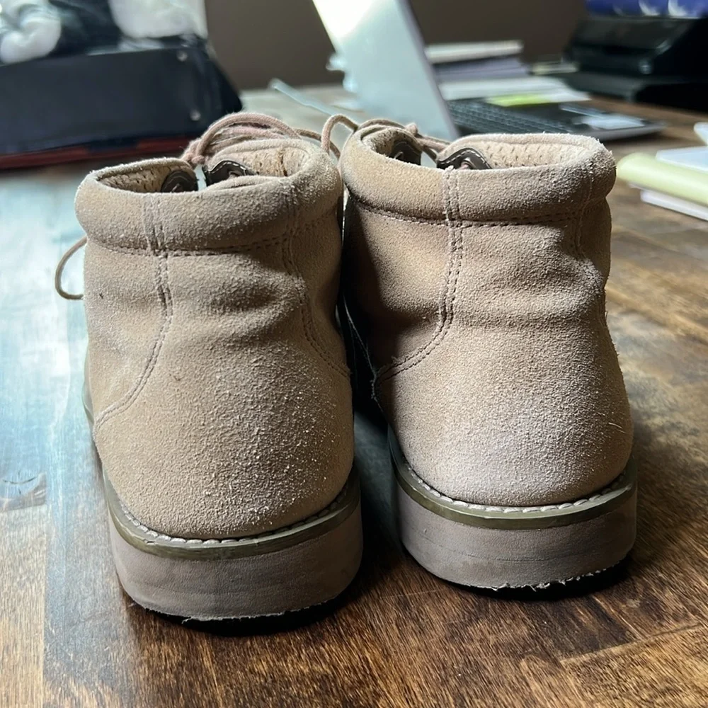 NUNN BUSH Tan Suede Lace Up Ankle Boots Size 9